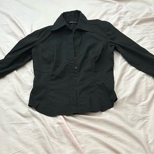 black button up shirt